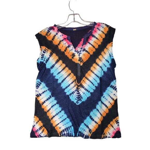 YFB YOUNG FABULOUS & BROKE Sleeveless Split Neck Top S - Picture 1 of 4